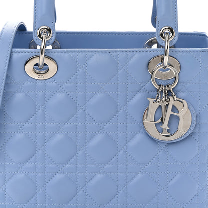 Christian Dior Lambskin Cannage Medium Lady Dior Light Blue 8 of 14