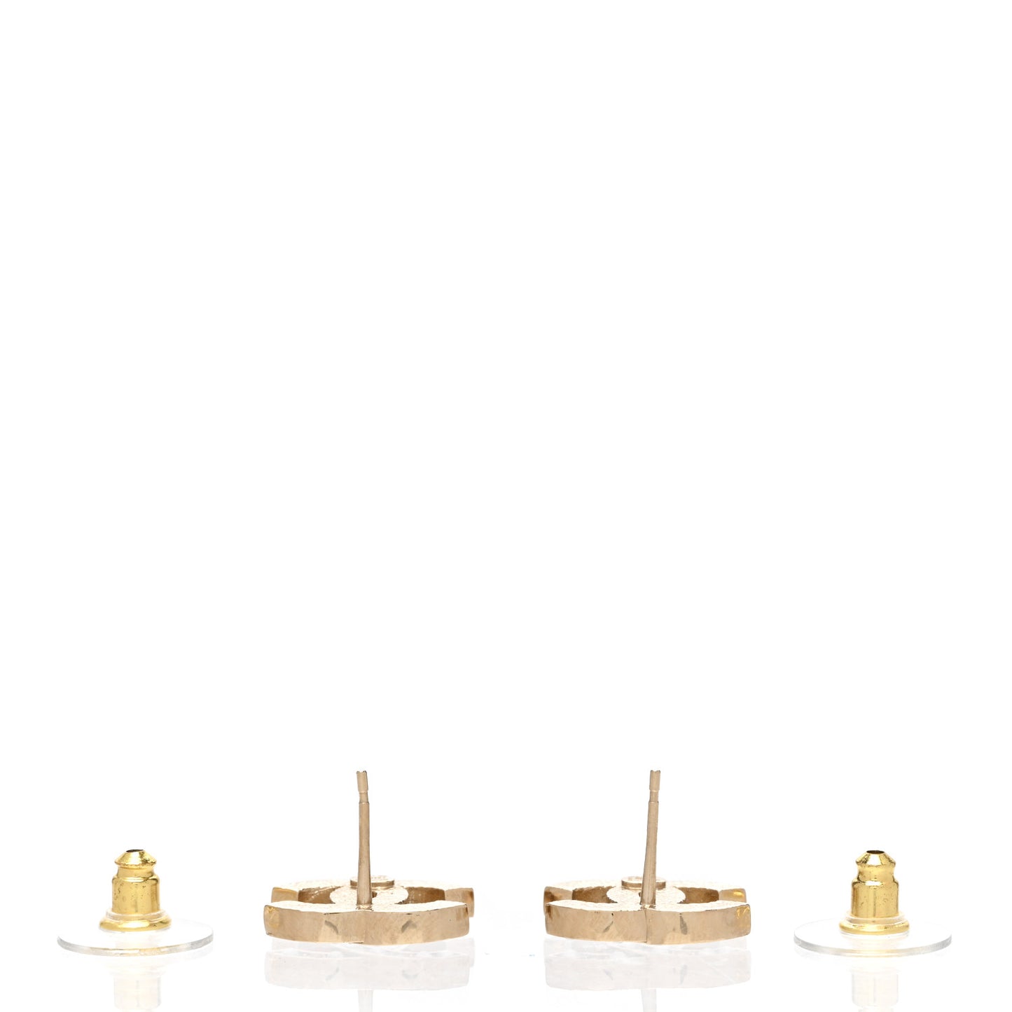 Crystal Pearl CC Earrings Gold