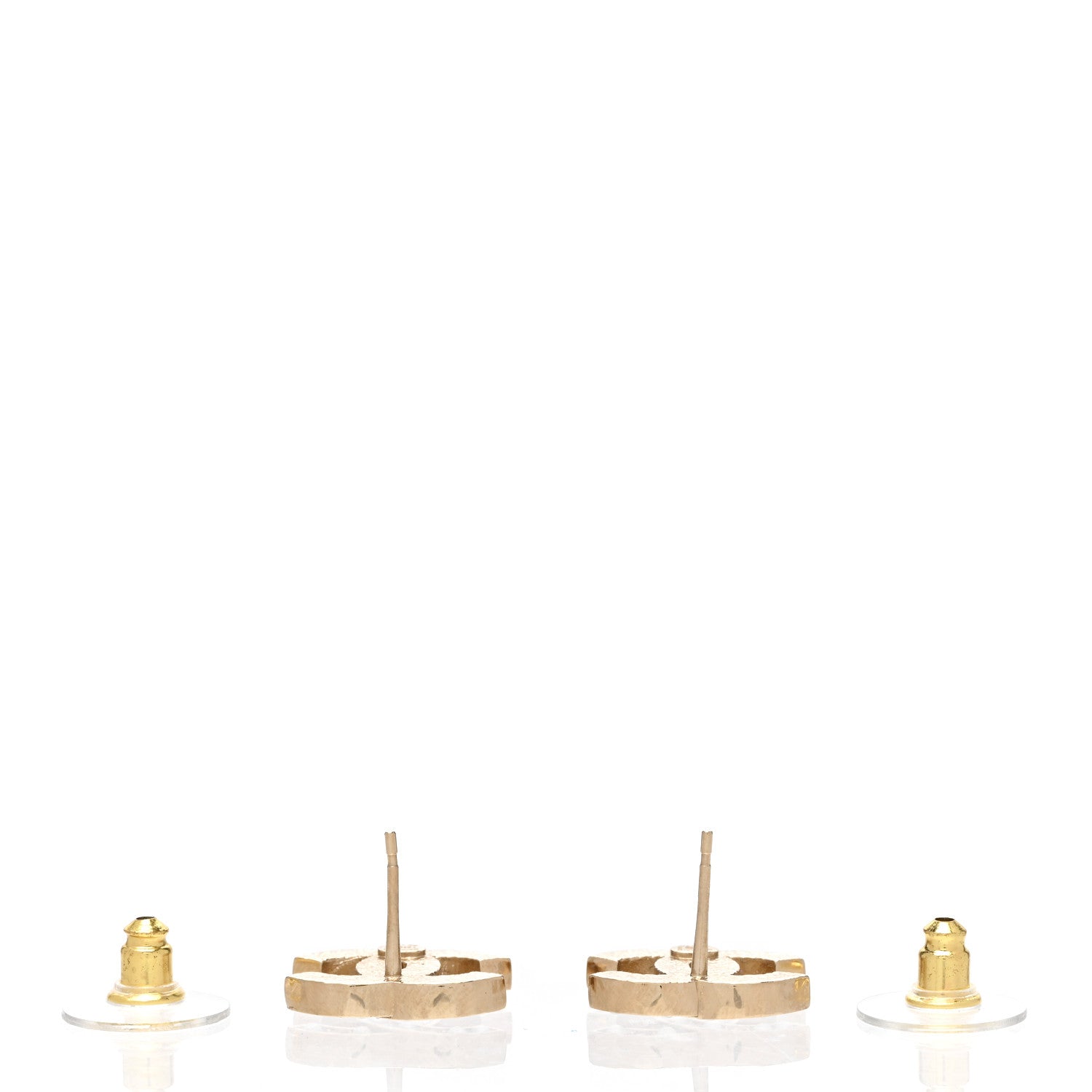 Chanel Crystal Pearl CC Earrings Gold 3 of 5
