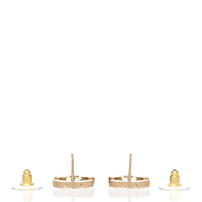 Chanel Crystal Pearl CC Earrings Gold 3 of 5