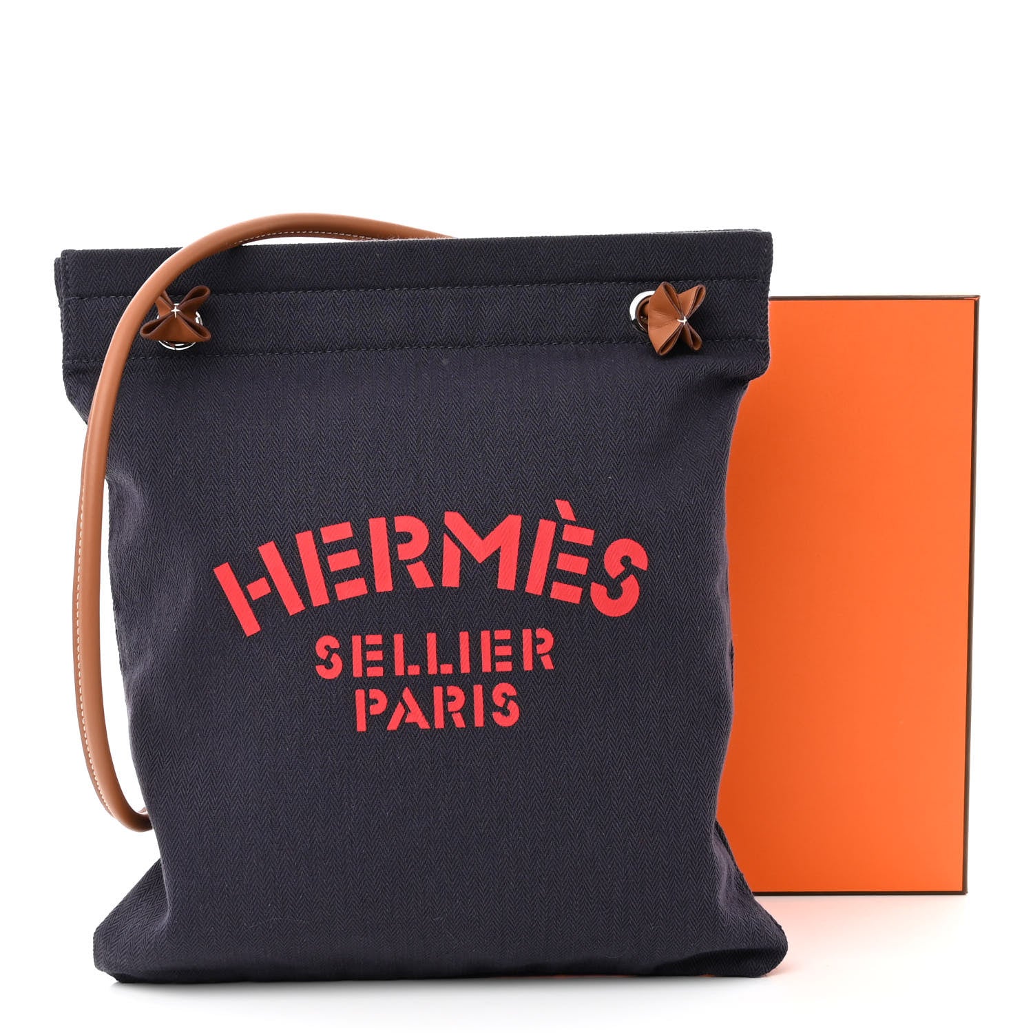 Hermes Canvas Swift Aline Grooming Bag Navy 11 of 11