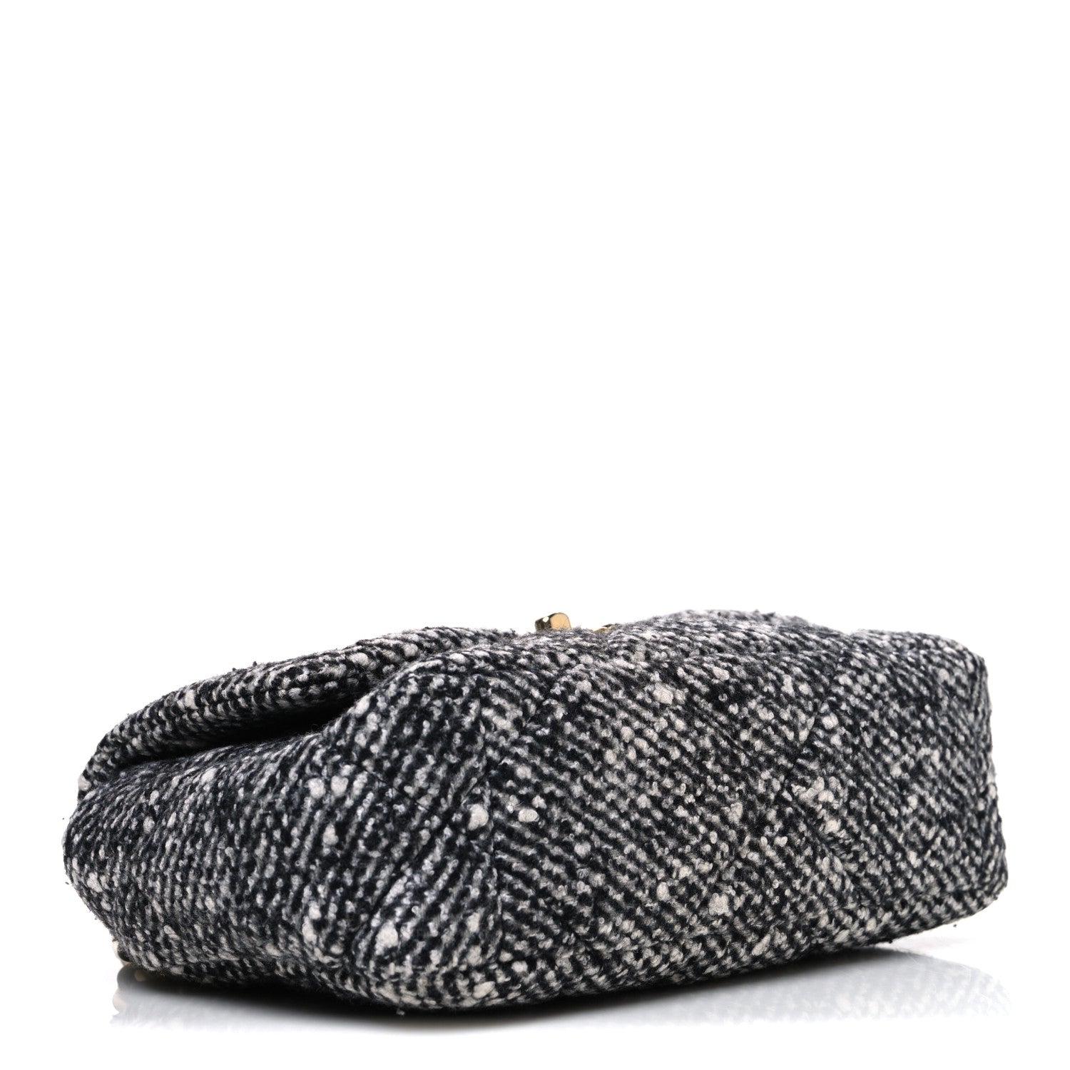 Chanel Tweed Quilted Medium Chanel 19 Flap Grey 4 of 10