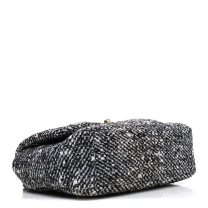 Chanel Tweed Quilted Medium Chanel 19 Flap Grey 4 of 10