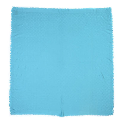 Louis Vuitton Silk Wool Monogram Shawl Blue 1 of 4