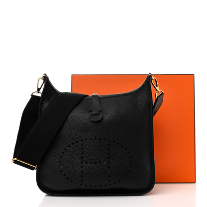 Hermes Taurillon Clemence Evelyne III PM Black 11 of 11