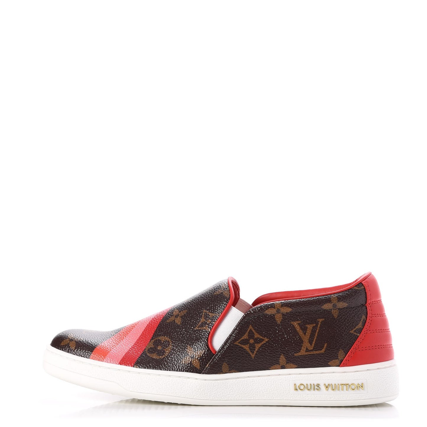 Monogram Frontrow Slip On Sneakers 35.5 Rouge