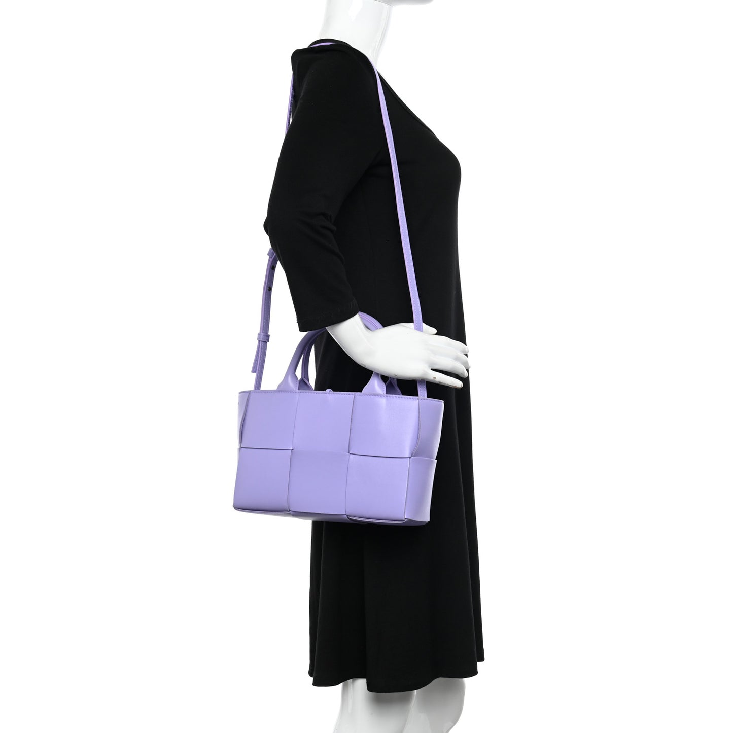 Nappa Maxi Intreccio Mini Arco Tote Wisteria