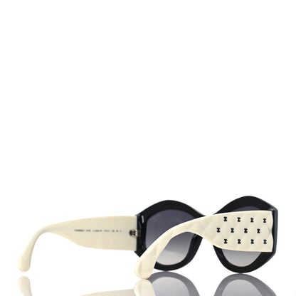 Chanel Acetate Quilted CC Sunglasses 5486 White Black 4 of 8