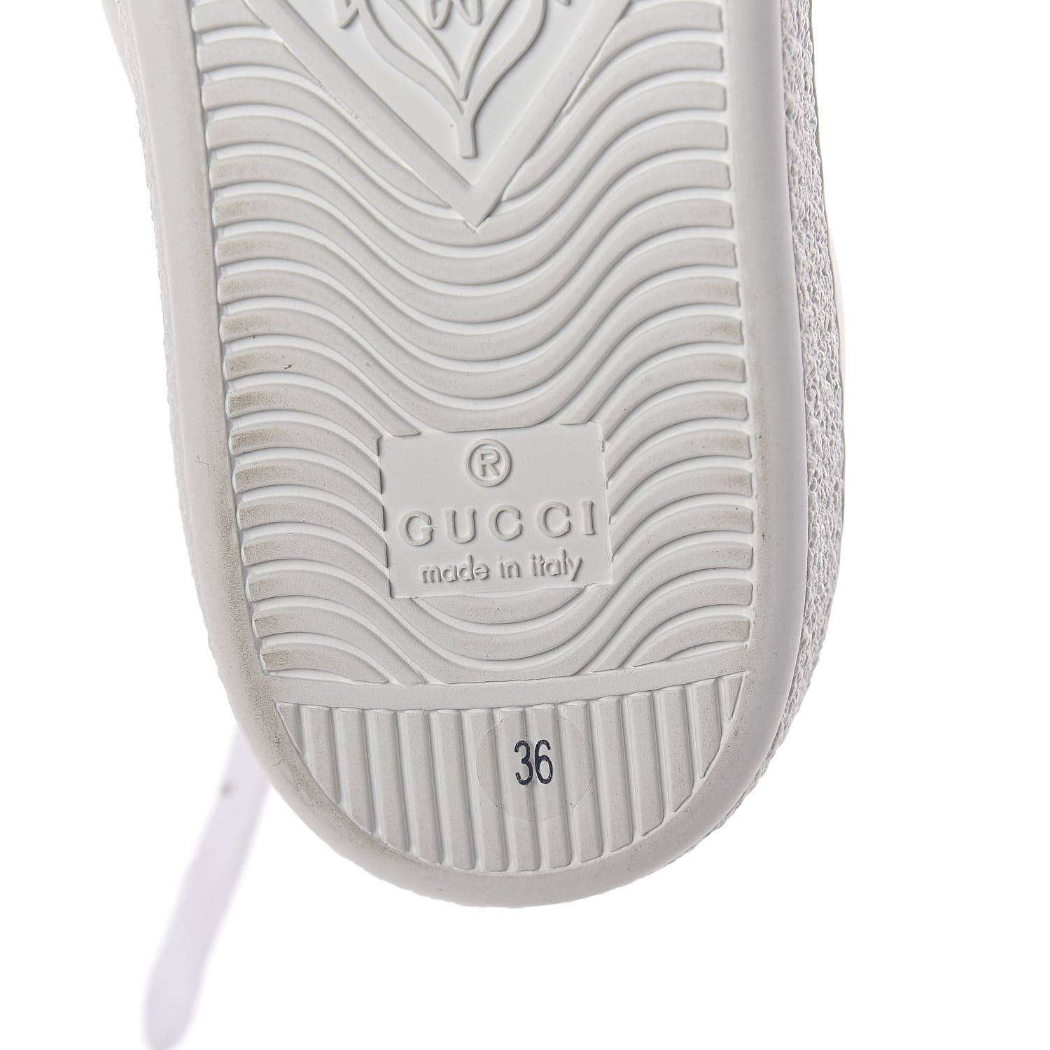 Gucci Calfskin Ayers Web Womens Ace Bow Lace Sneakers 36 White 6 of 7