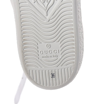 Gucci Calfskin Ayers Web Womens Ace Bow Lace Sneakers 36 White 6 of 7