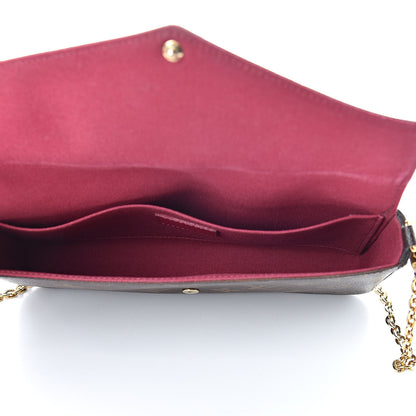 Louis Vuitton Monogram Pochette Felicie Chain Wallet Fuchsia 7 of 18