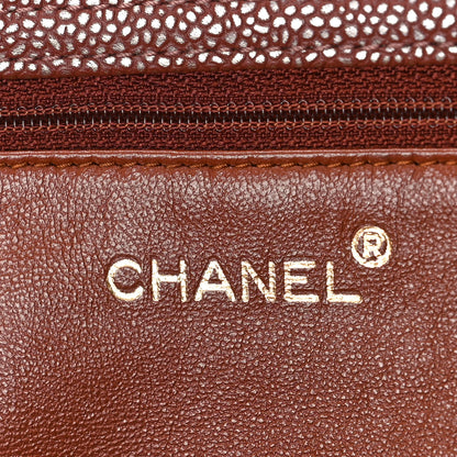 Chanel Metallic Caviar Quilted Shopping Tote Brown 6 of 9