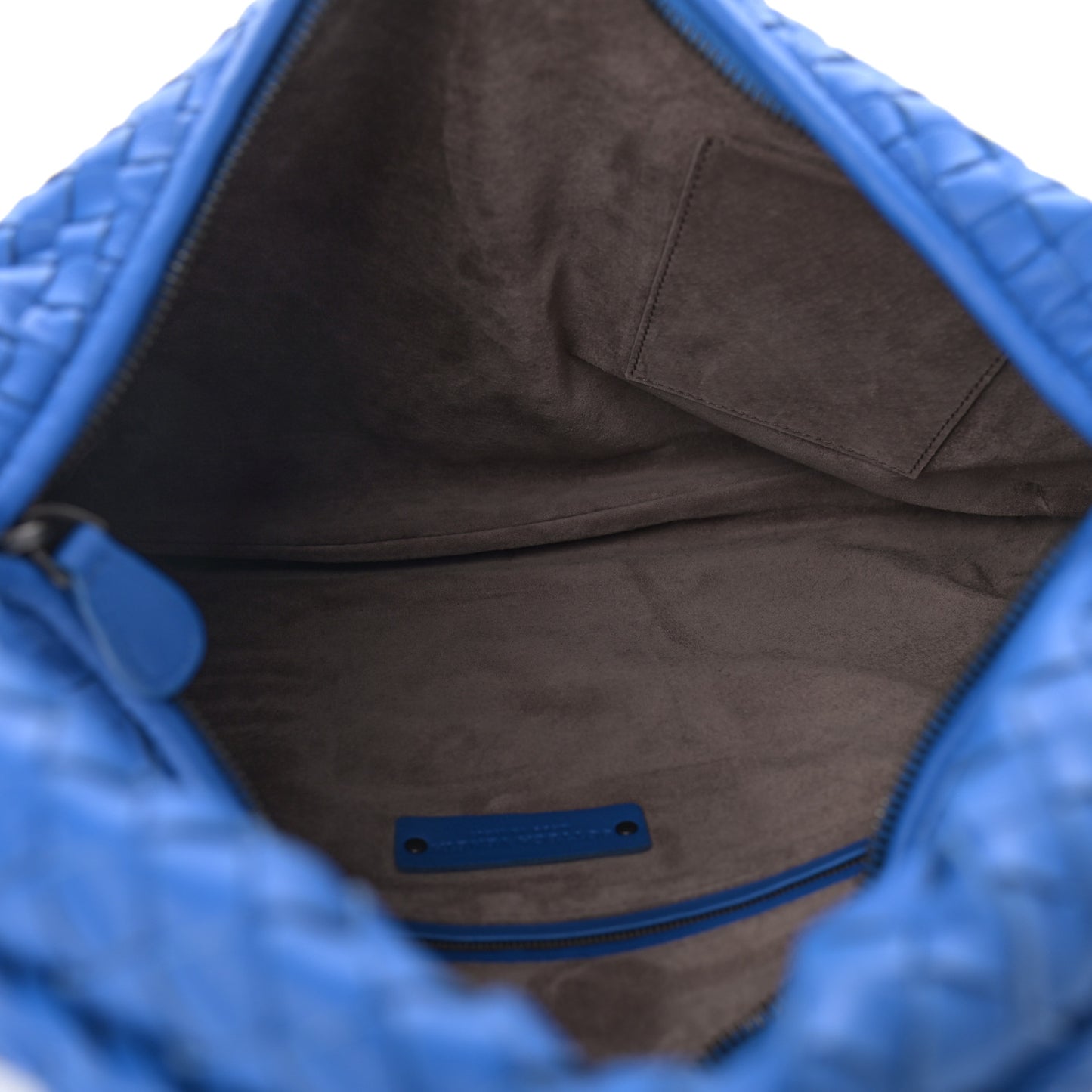 Nappa Intrecciato Large Veneta Hobo Cobalt Blue