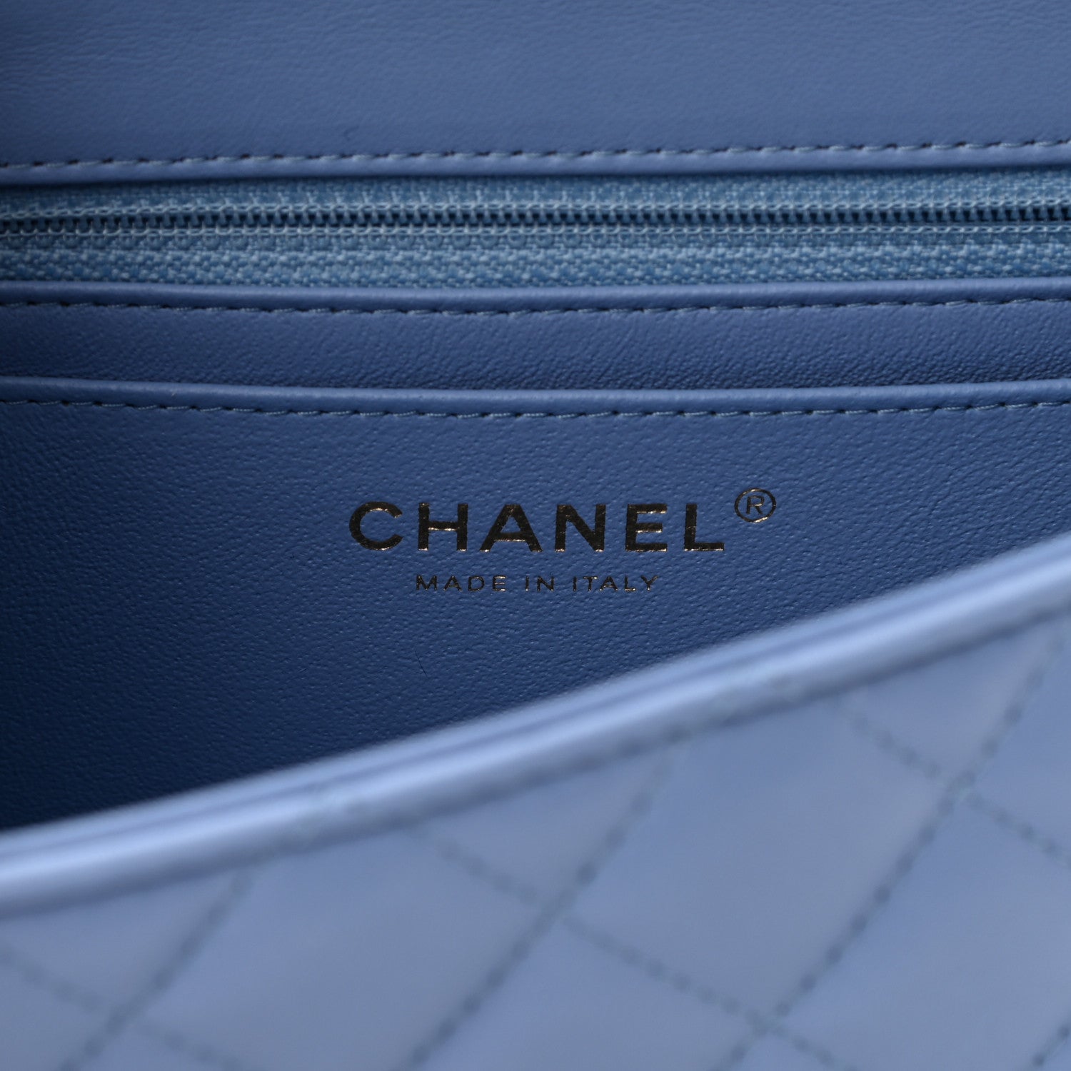 Chanel Lambskin Quilted Mini Rectangular Flap Light Blue 5 of 8