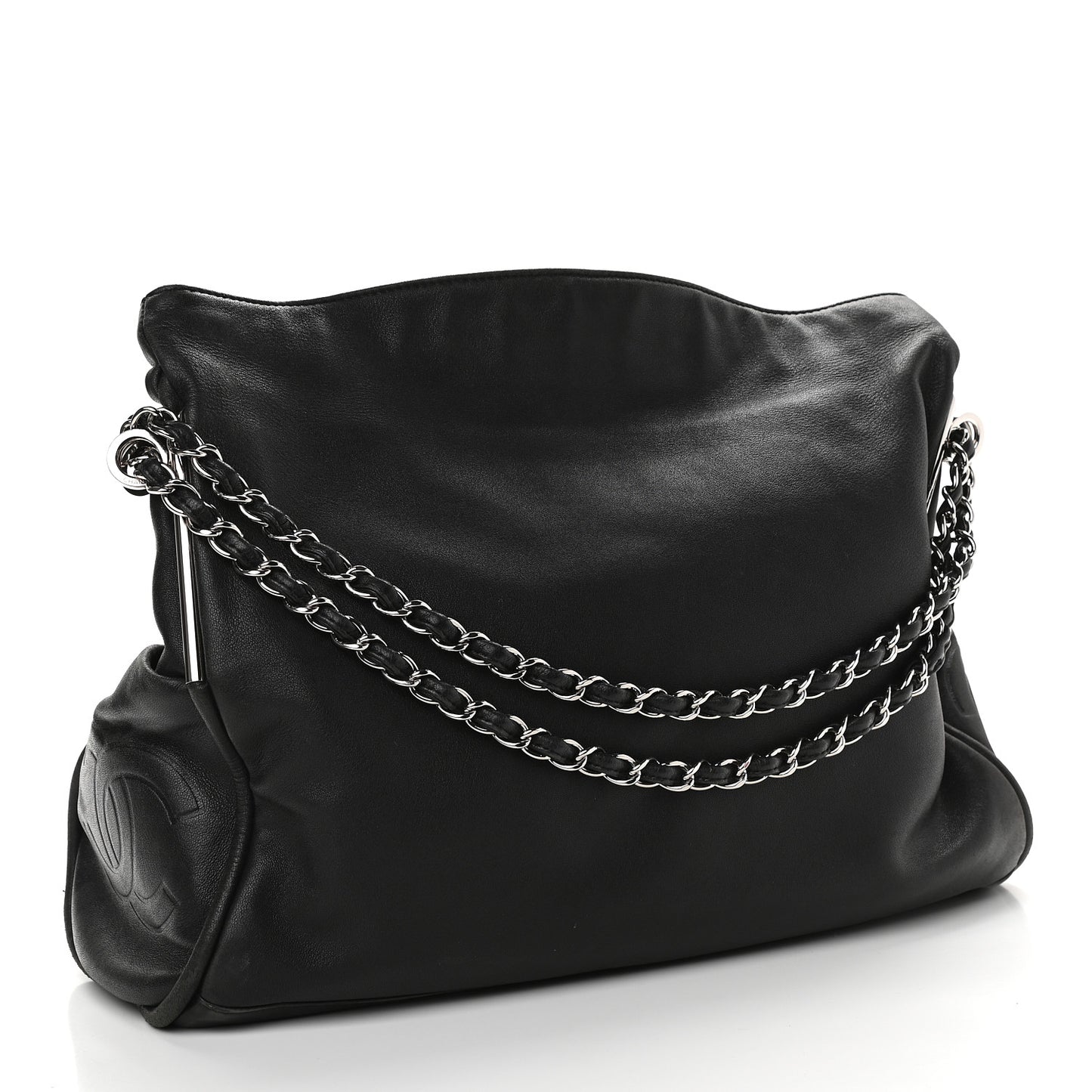 Lambskin Large Ultimate Soft Tote Black