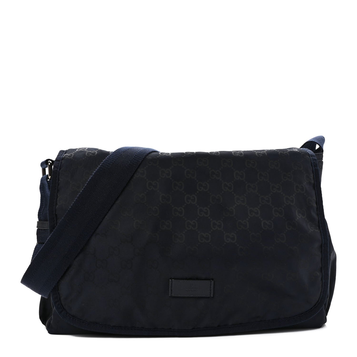 Gucci Nylon Monogram Messenger Diaper Bag Navy 1 of 10