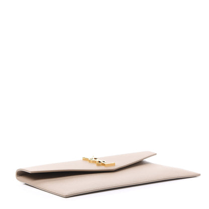 Saint Laurent Grain De Poudre Uptown Pouch Dark Beige 3 of 9