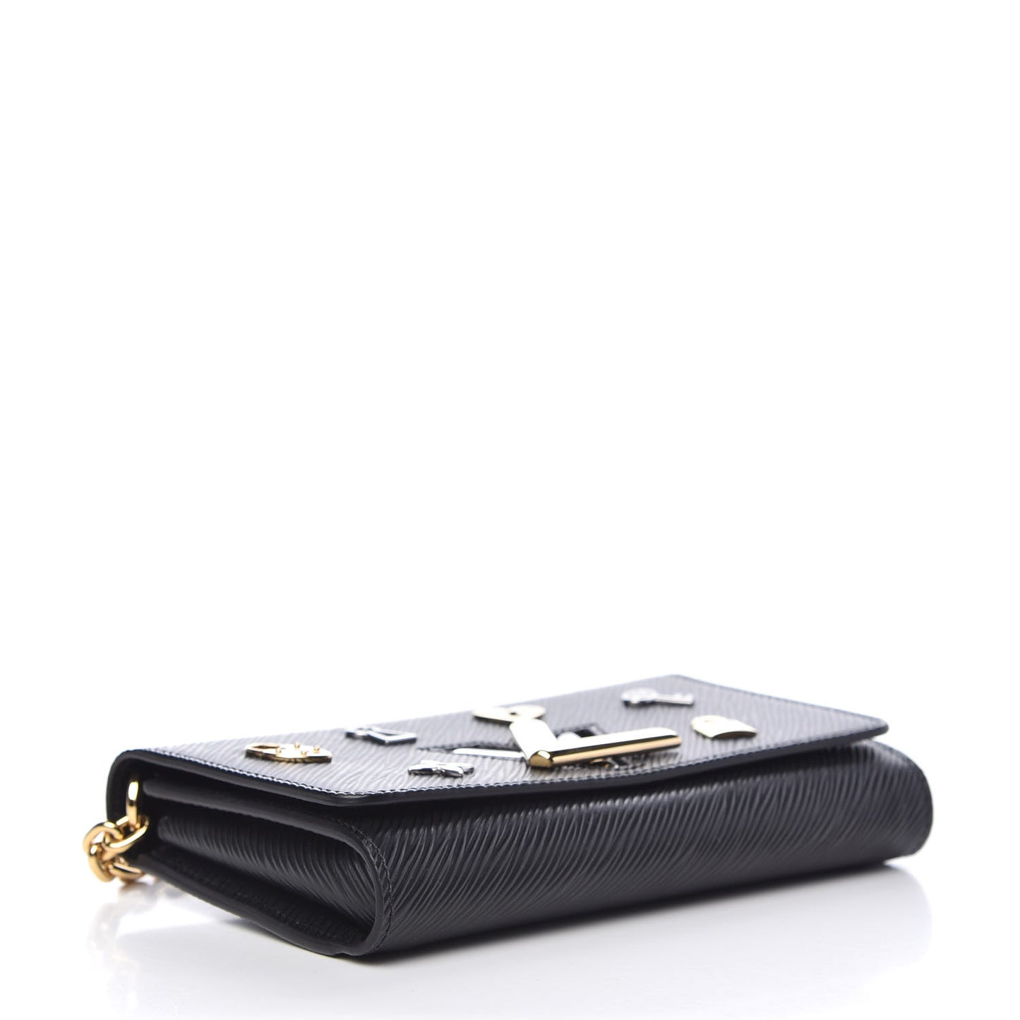 Epi Love Lock Twist Chain Wallet Black
