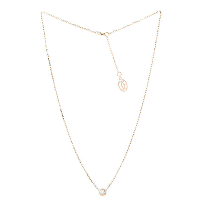 Cartier 18K Yellow Gold Diamond LM D'Amour Pendant Necklace 3 of 7