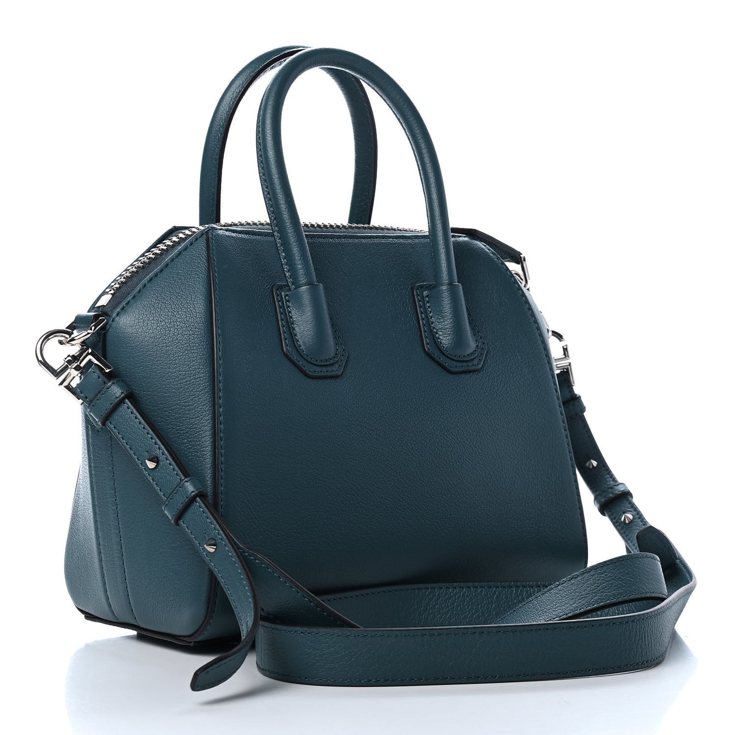Sugar Goatskin Mini Antigona Oil Blue