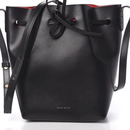 Mansur Gavriel Calfskin Mini Bucket Bag Black Flamma 9 of 10