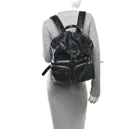 Louis Vuitton Shiny Calfskin Montsouris Cargo Backpack Black 2 of 10