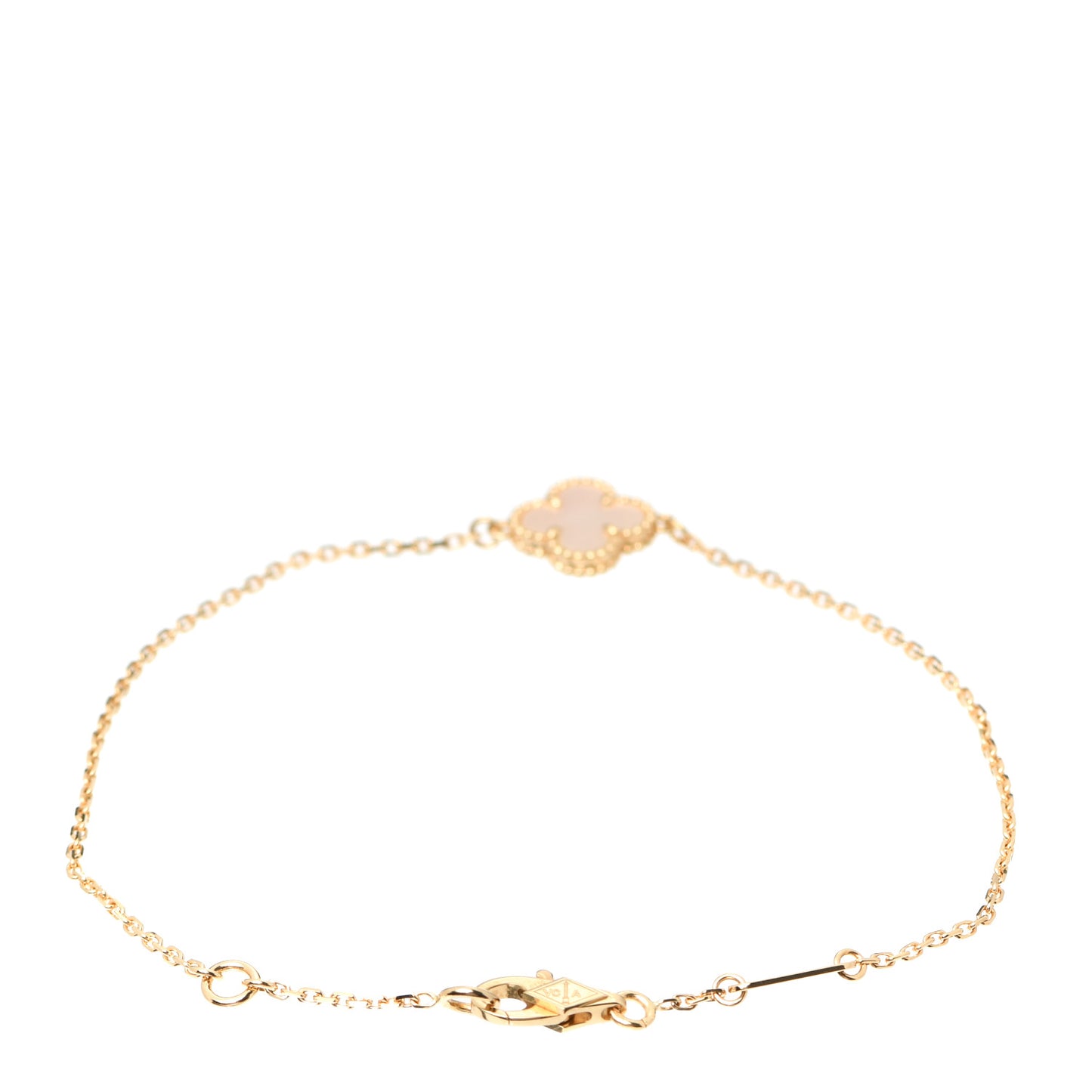 18K Yellow Gold Mother of Pearl Sweet Alhambra Bracelet