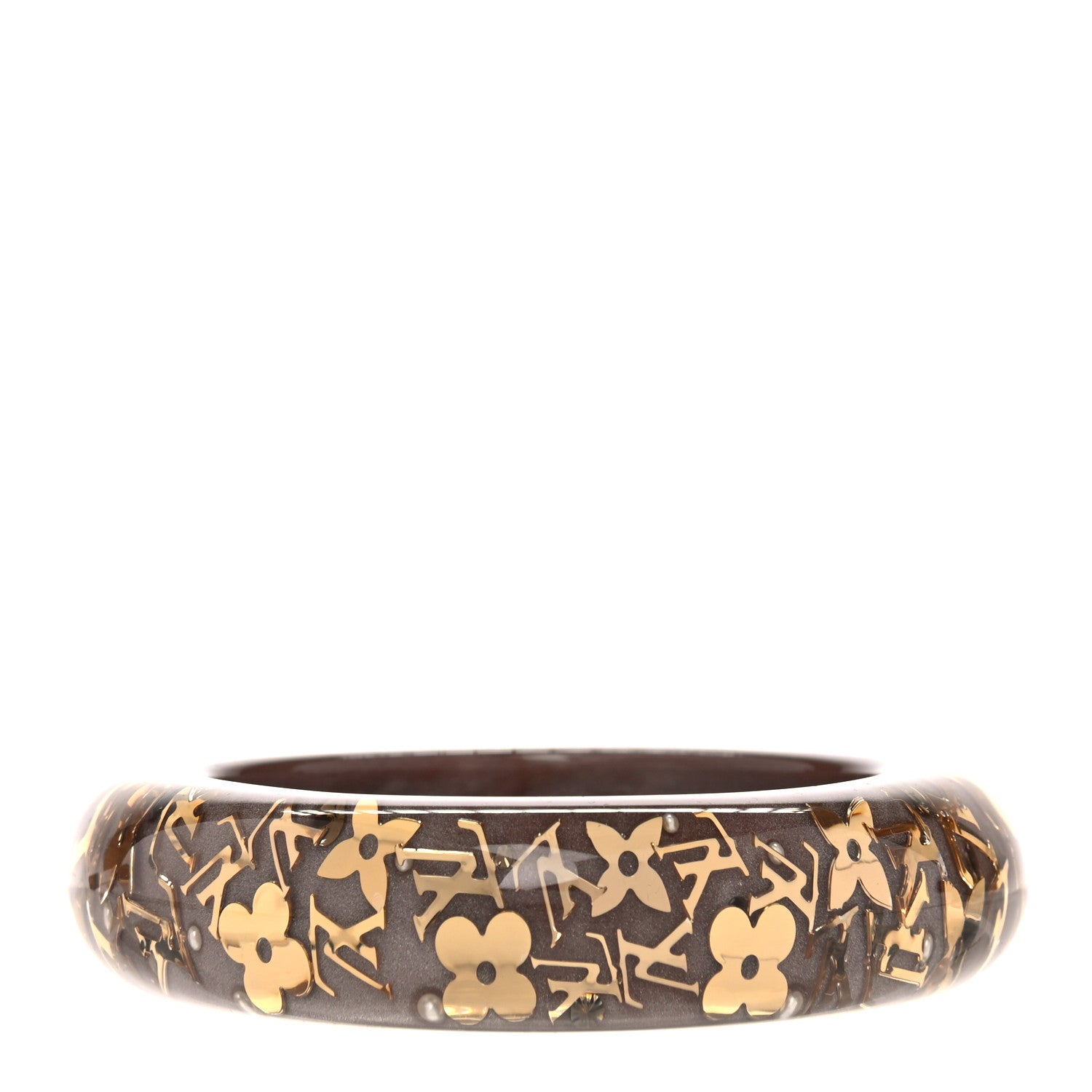 Louis Vuitton Resin Swarovski Medium Inclusion Bracelet GM Praline 3 of 5