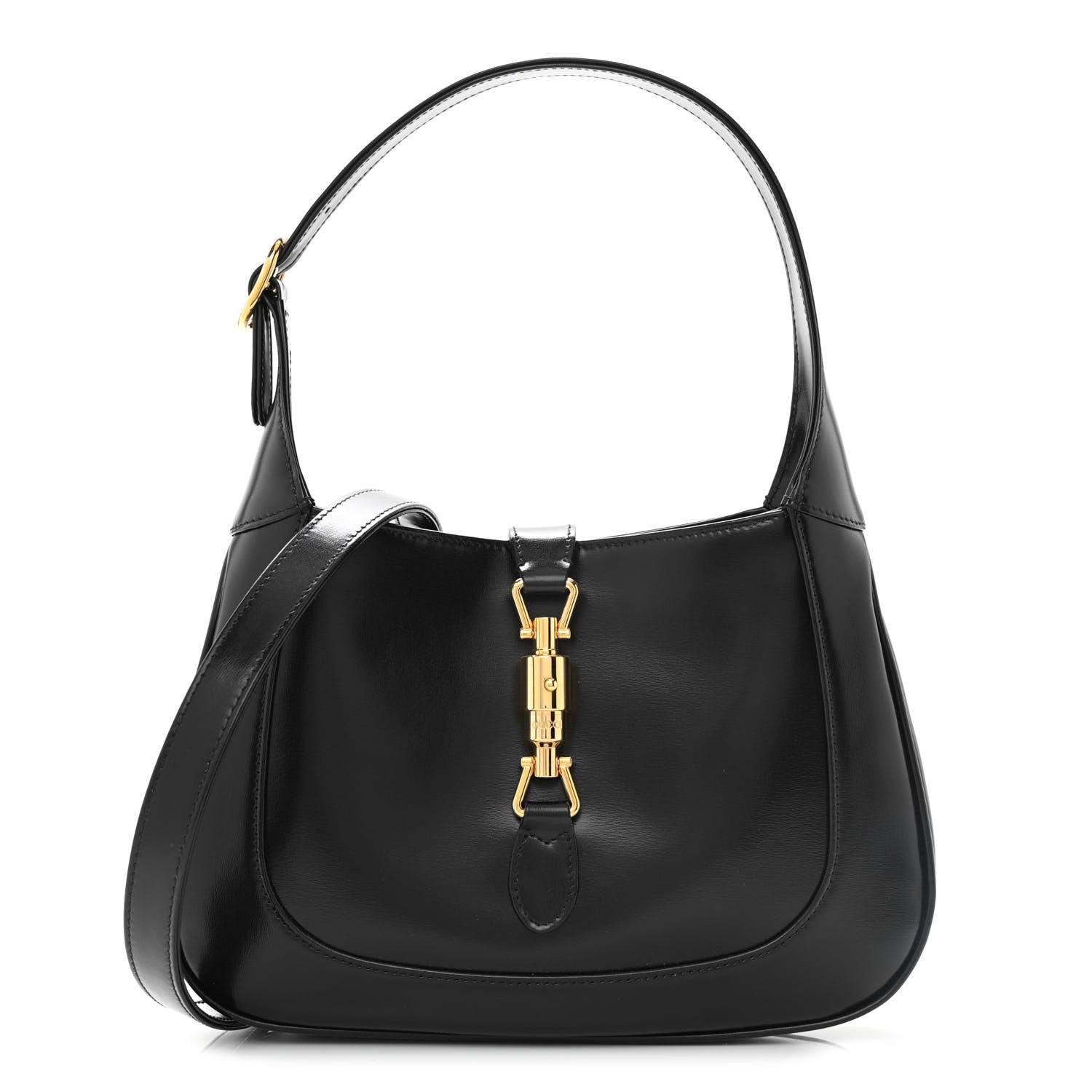 Gucci Boarded Dyana Lux Calfskin Small Jackie 1961 Hobo Black 1 of 10