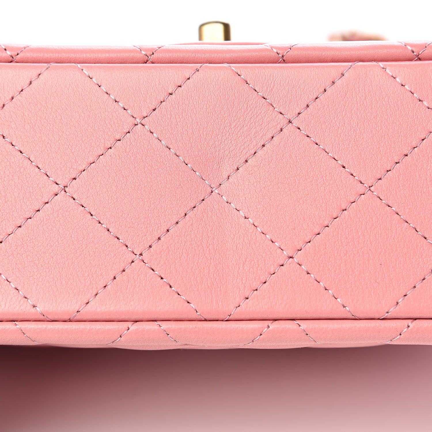 Chanel Lambskin Quilted Mini Rectangular Flap Pink 10 of 11
