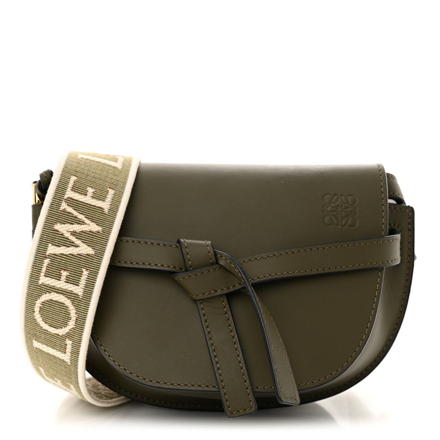 Loewe Calfskin Jacquard Mini Gate Dual Bag Autumn Green 1 of 10