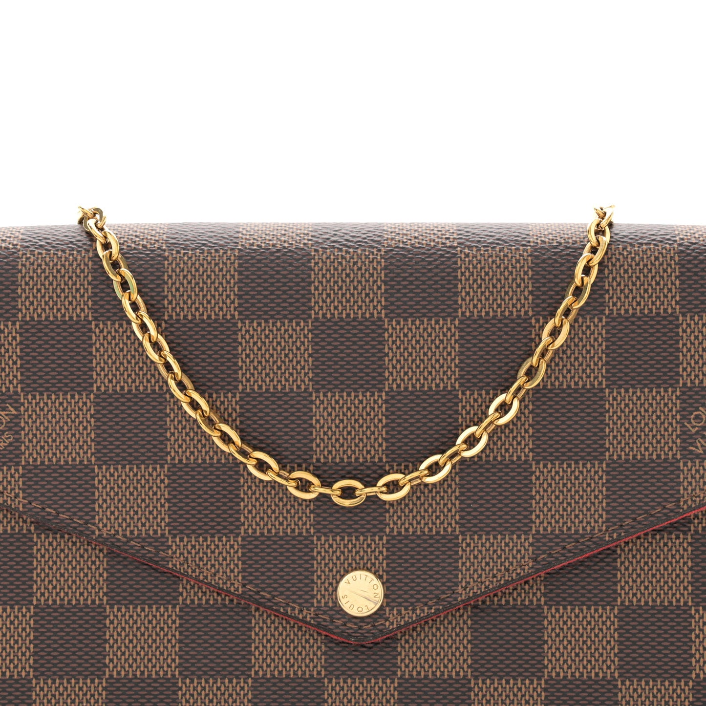 Damier Ebene Pochette Felicie Chain Wallet