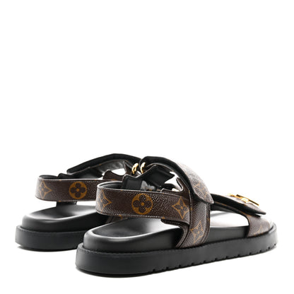 Louis Vuitton Monogram LV Sunset Comfort Flat Sandals 41 Cacao Brown 4 of 9