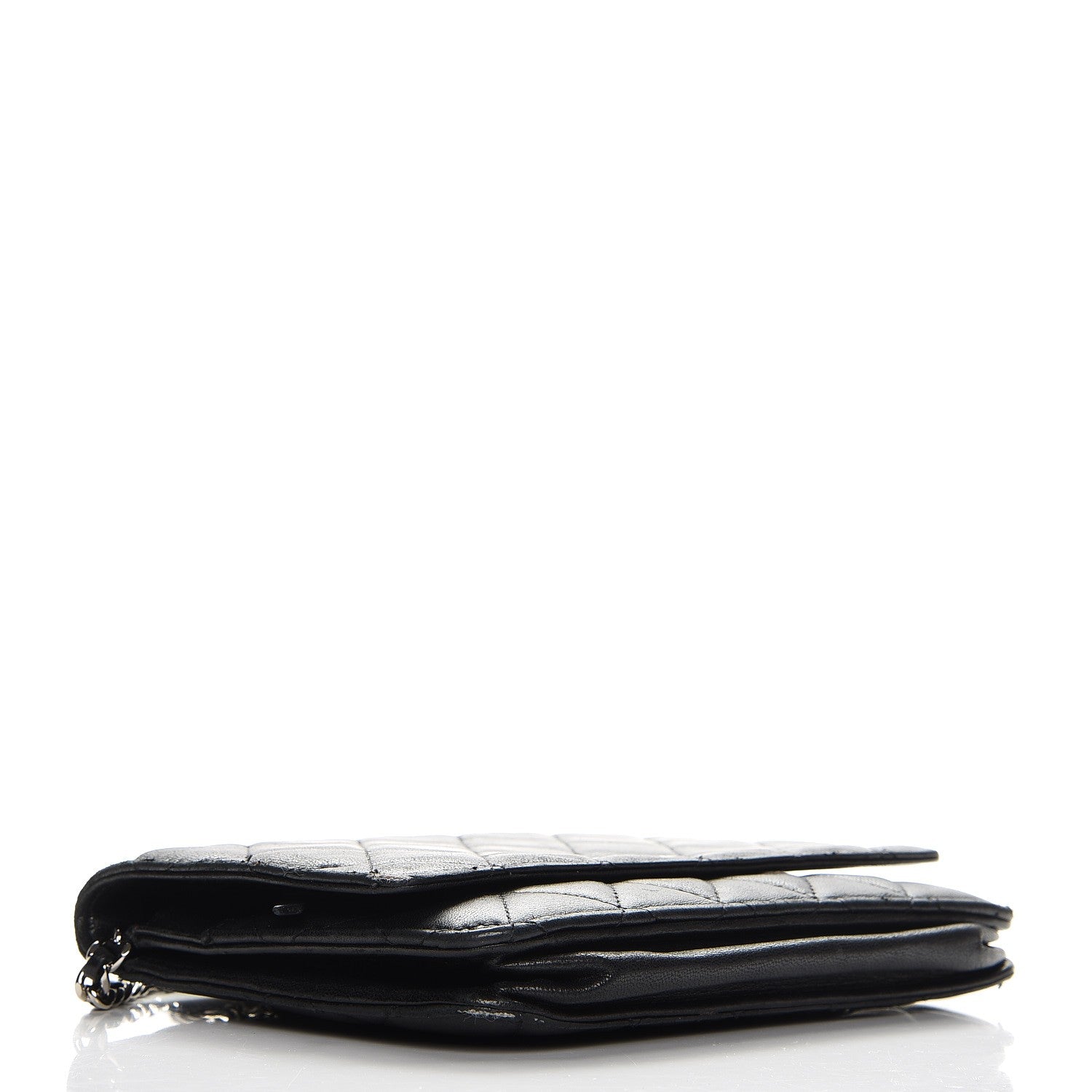 Chanel Lambskin Quilted Wallet On Chain WOC Black 4 of 19