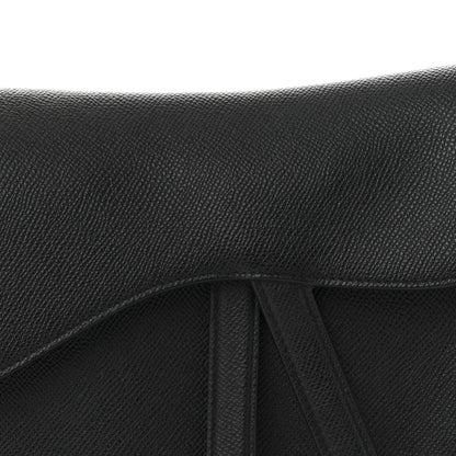 Christian Dior Grained Calfskin Saddle Bag Black 8 of 11