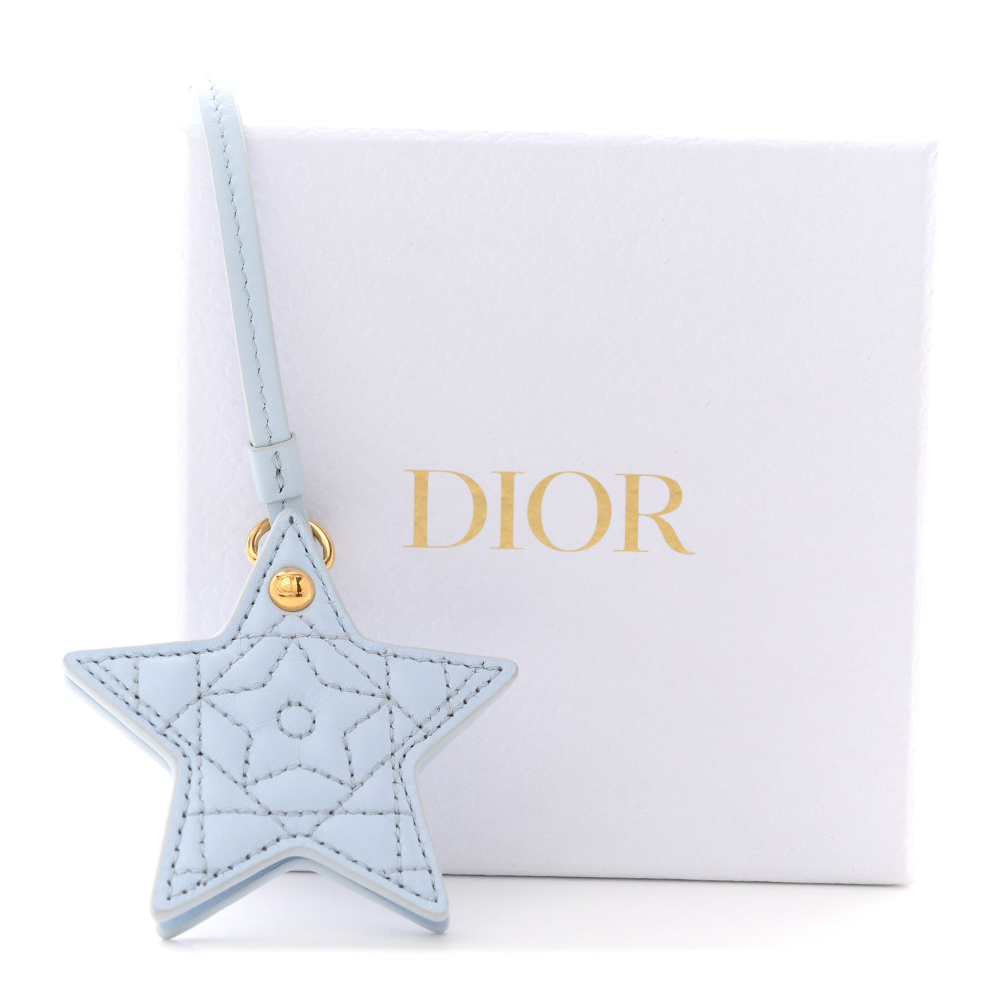 Lambskin Cannage Star Charm Mirror Blue