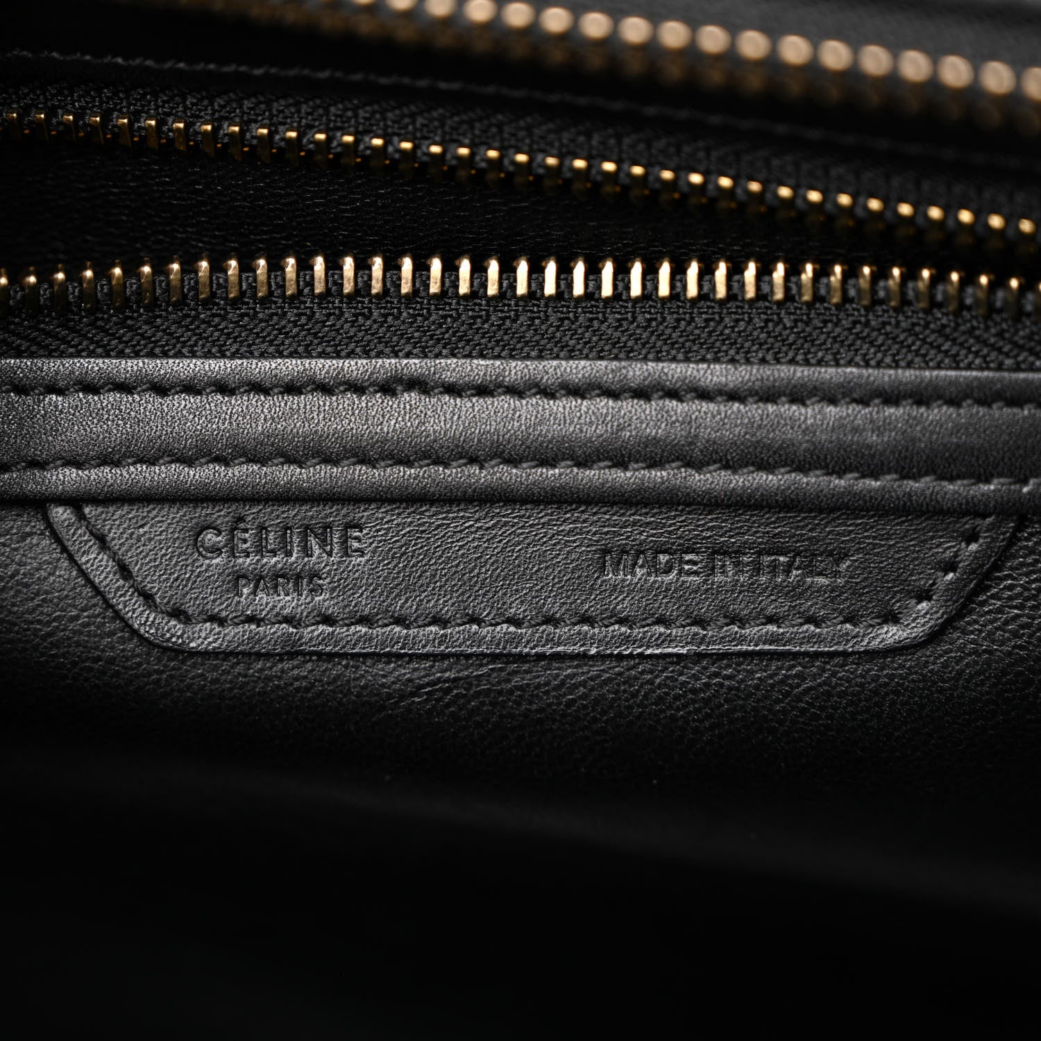 Celine Bullhide Calfskin Micro Bi-Color Luggage Black White 6 of 10