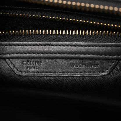 Celine Bullhide Calfskin Micro Bi-Color Luggage Black White 6 of 10