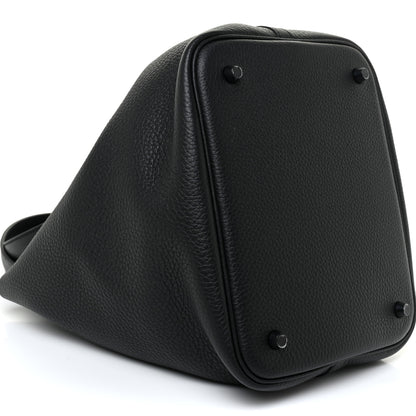 Hermes Taurillon Clemence Monochrome Picotin Lock 18 PM Black 8 of 11
