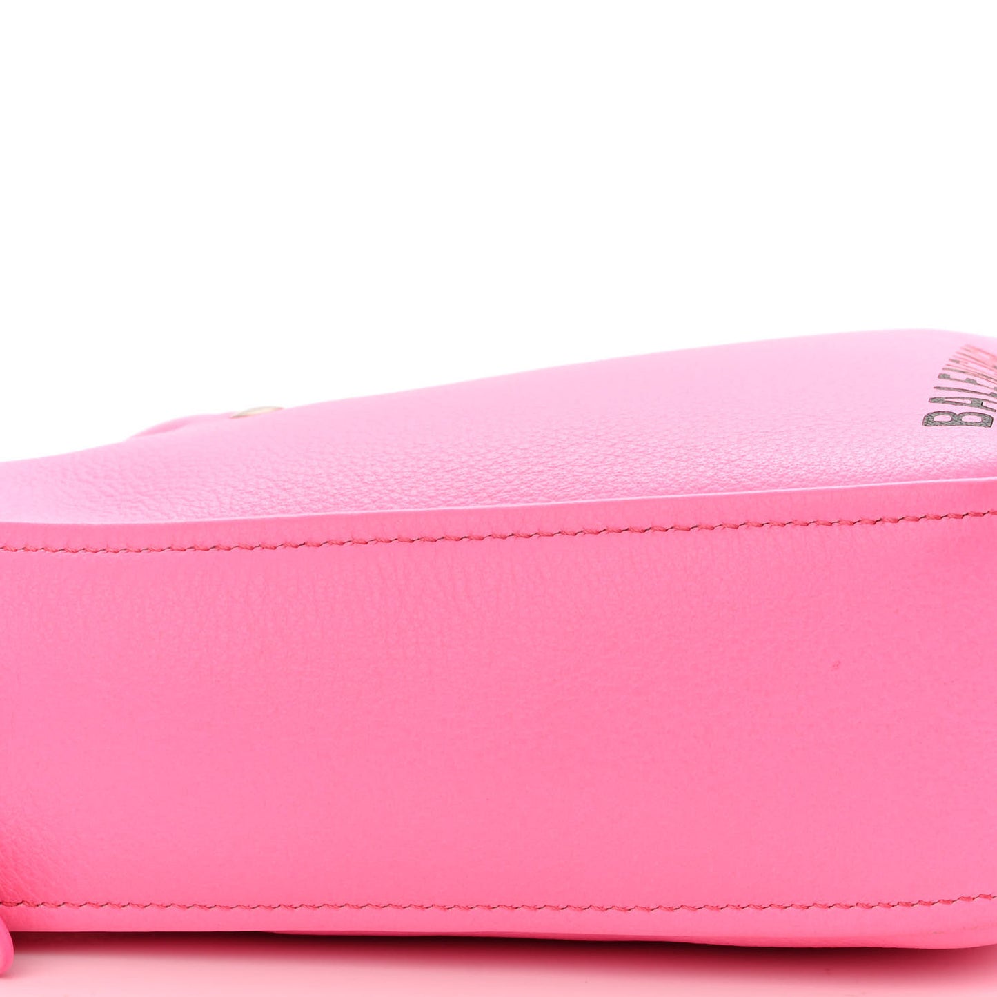 Shiny Day Calfskin XS Triangle Duffle Acid Pink Black