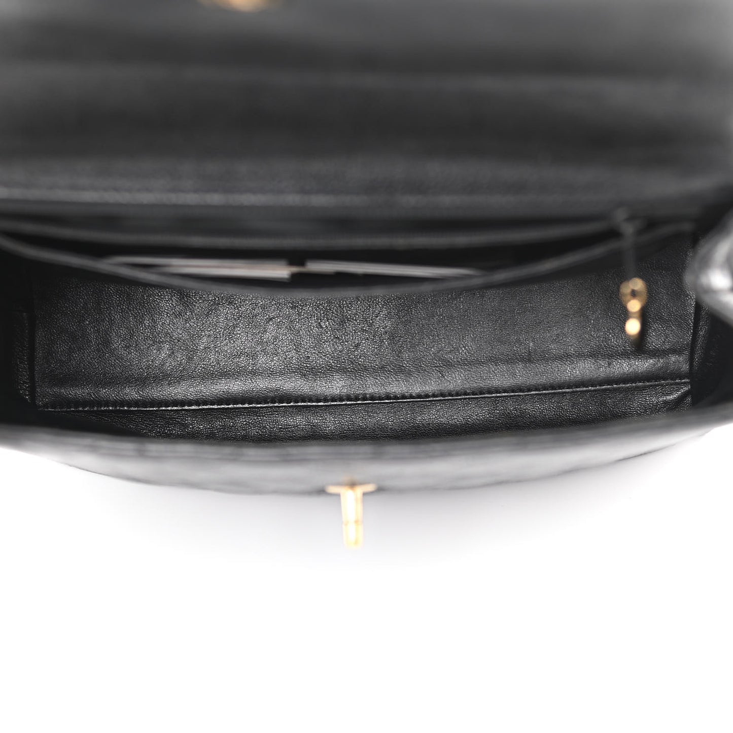 Caviar Quilted Jumbo Kelly Flap Black