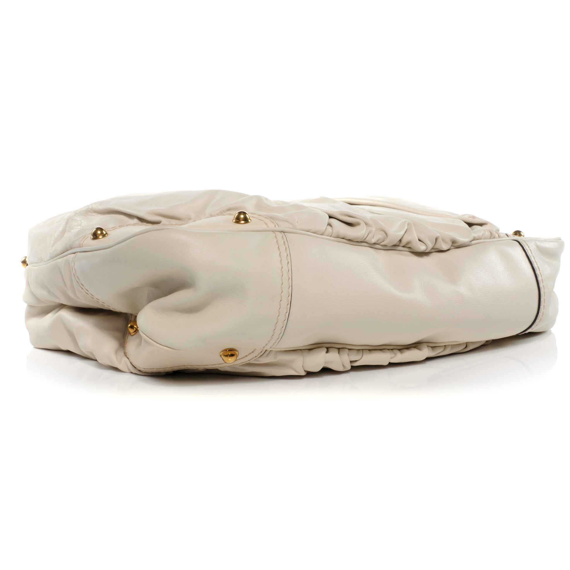 Gucci Leather Large Jockey Hobo White 4 of 7