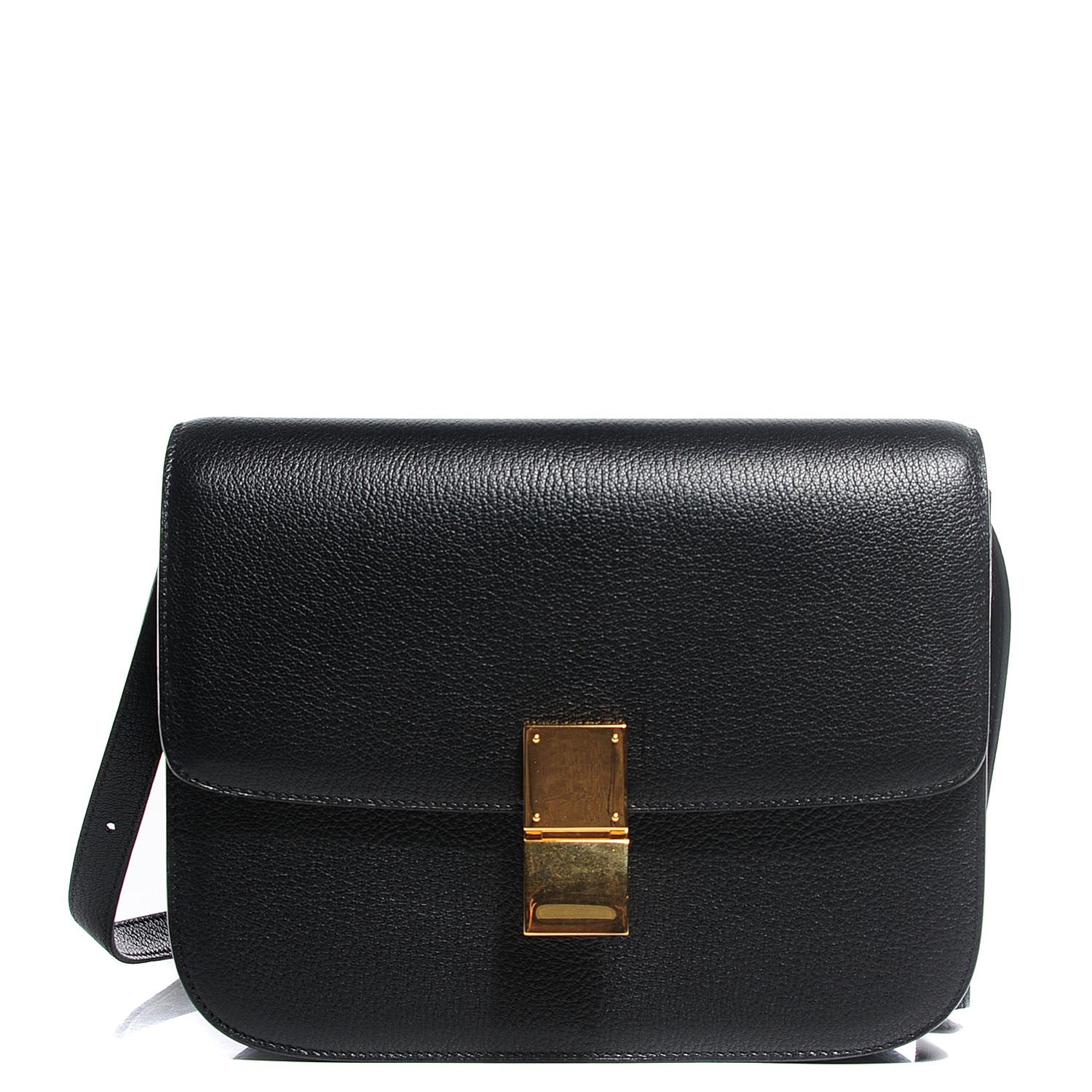Celine Goatskin Medium Classic Box Flap Bag Black 1 of 10