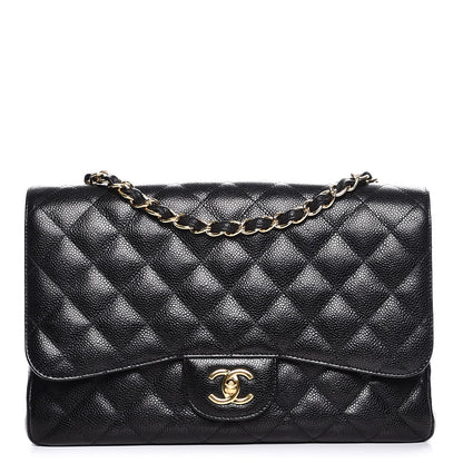 Chanel Caviar Quilted Jumbo Single Flap Black 1 of 8