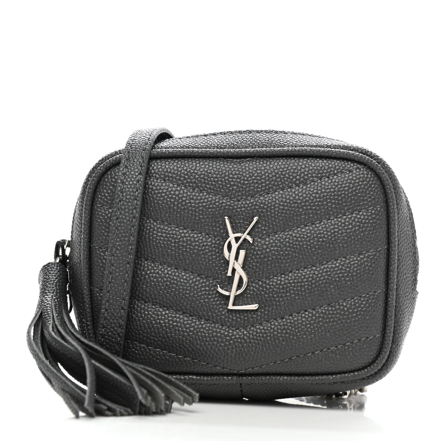 Grain De Poudre Matelasse Monogram Baby Lou Camera Bag Dark Smog