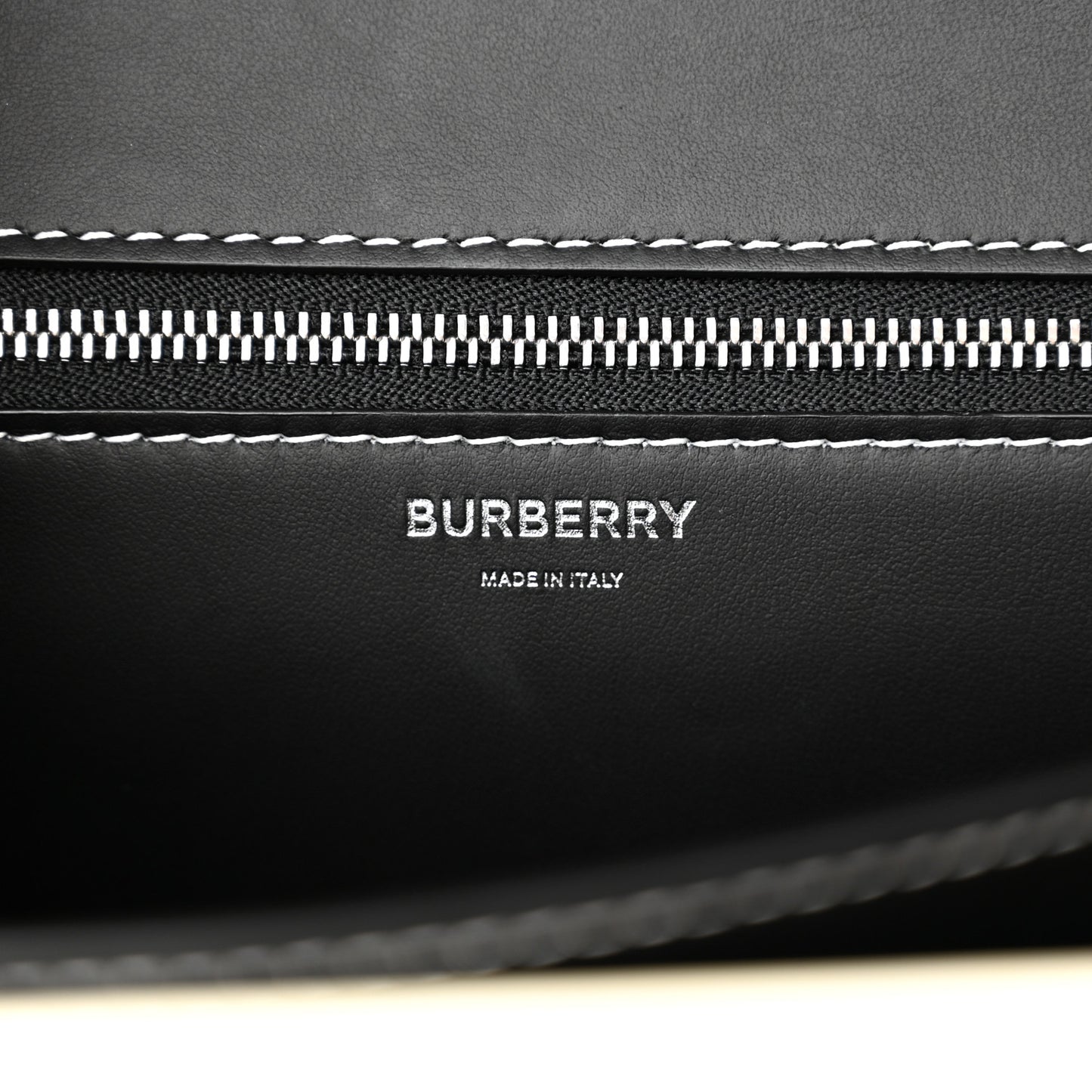 Calfskin Monogram Embossed Medium TB Chain Bag Black White