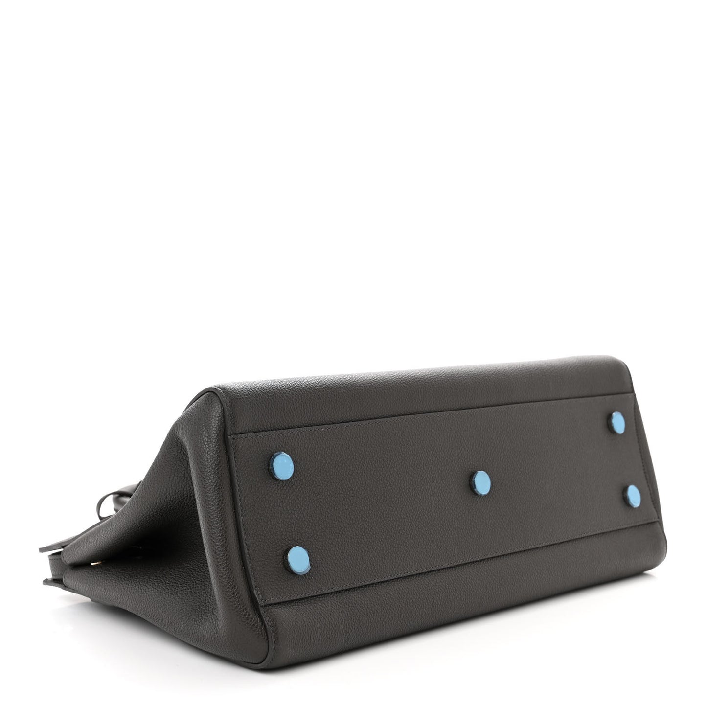 Grained Calfskin Medium Cabas Rive Gauche Coal