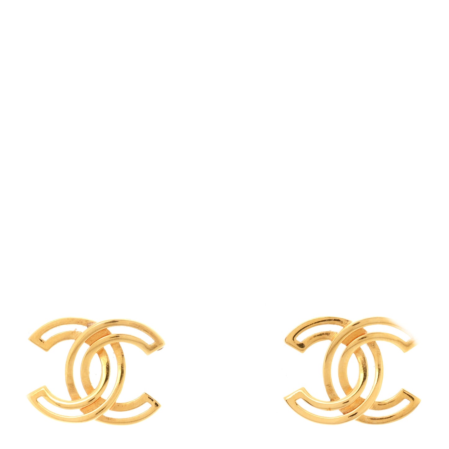Metal Obazine CC Earrings Gold
