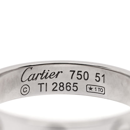 Cartier 18K White Gold 3.5mm LOVE Wedding Band Ring 51 5.75 4 of 4