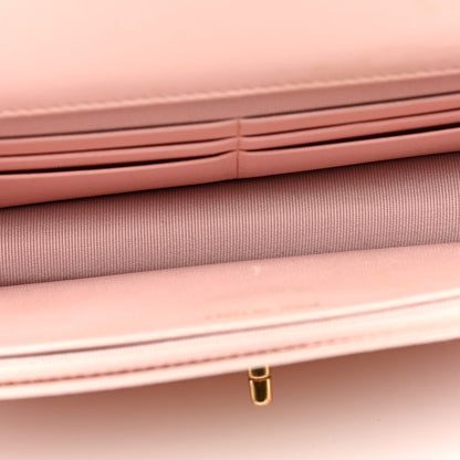 Chanel Lambskin Quilted CC Camellia Crush Wallet on Chain WOC Pink 5 of 11